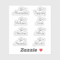 Sticker de nom de script avec Sticker de Vinyl du