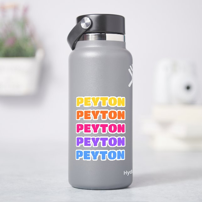 Sticker de nom esthétique, Stickers Preppy (HydroFlask)