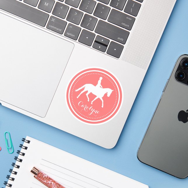 Sticker de nom personnalisé pour le cheval et la f (Dressage Stickers with Name)