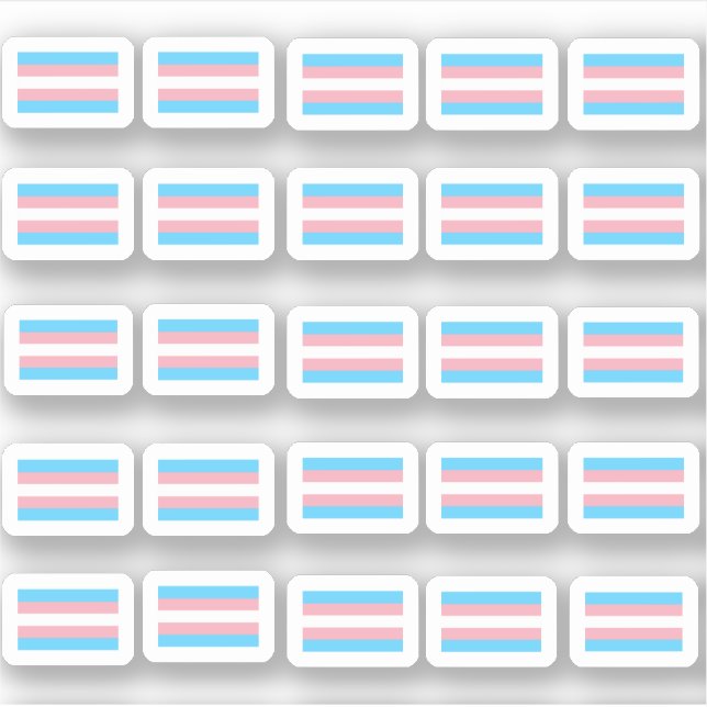 Sticker De nombreux petits drapeaux transgenres (Devant)