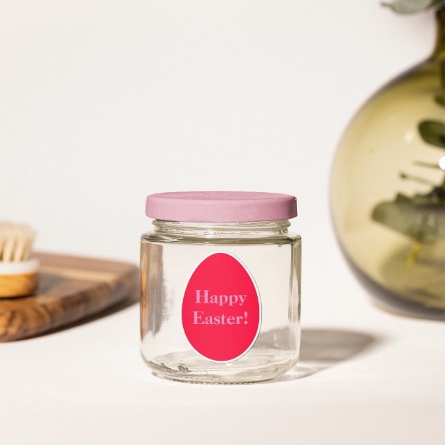 Sticker de Pâques à oeufs rouges et roses minimaux (Créateur téléchargé)