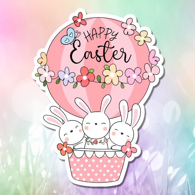 Sticker de Pâques Cadeau Étiquette Bunnies de Pâqu (Créateur téléchargé)