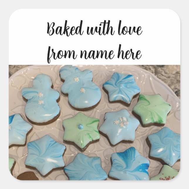 Sticker de paquet de cookies de sucre de Noël (Devant)