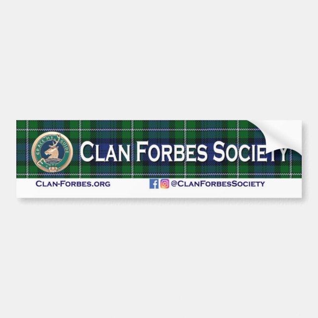 Sticker de pare-chocs Clan Forbes Society (Devant)