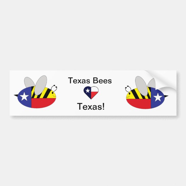 Sticker de pare-chocs d'abeille du Texas (Devant)