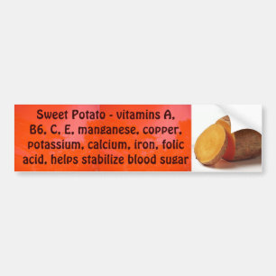 sticker de pare-chocs de pomme de terre douce