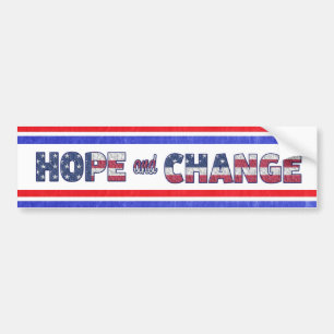 Sticker de pare-chocs démocrate Hope and Change
