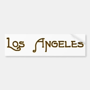 Sticker de pare-chocs du logo Art déco de Los Ange
