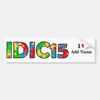 Sticker de pare-chocs IDIC15 Personnaliser d'amour