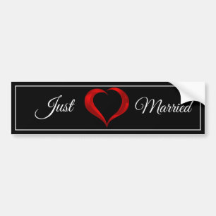 Sticker de pare-chocs juste marié