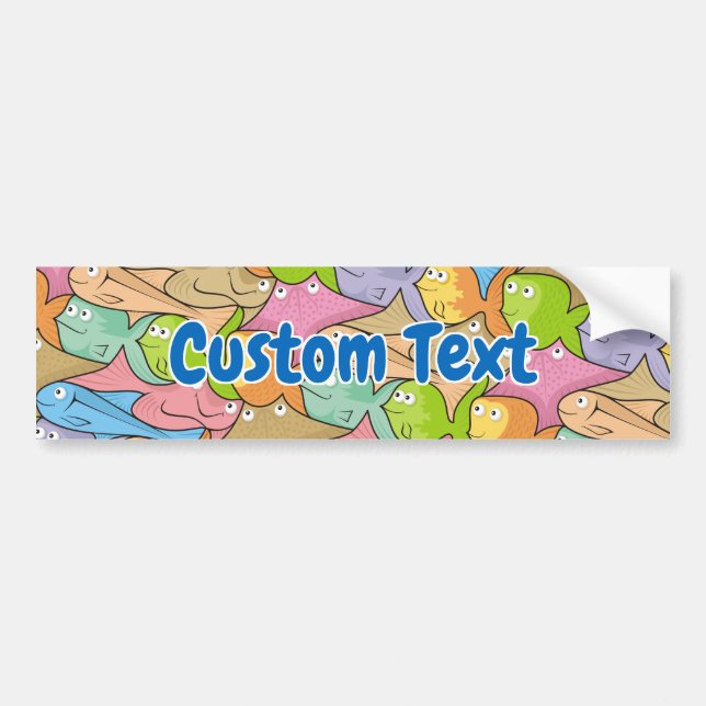 sticker de pare-chocs pour caricatures de poissons (Devant)