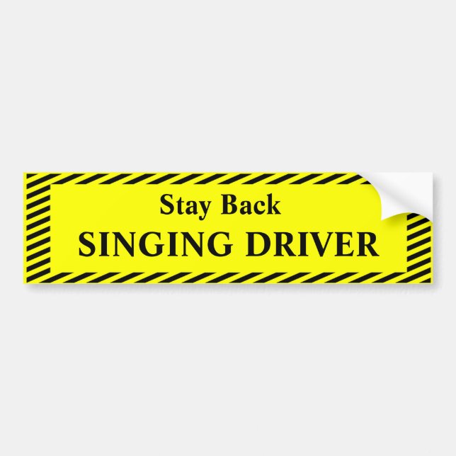 Sticker de pare-chocs pour conducteur de chant (Devant)