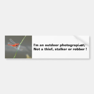 Sticker de pare-chocs pour dragonfly, photographe 