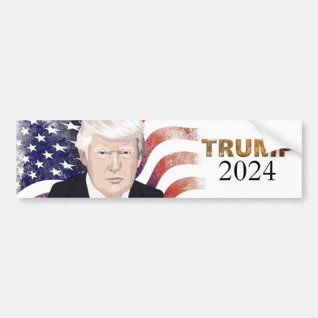 Sticker de pare-chocs TRUMP 2024 (Devant)