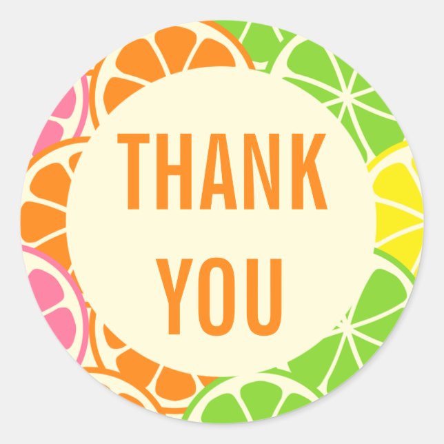 Sticker de partie Citrus brillant et moderne (Devant)