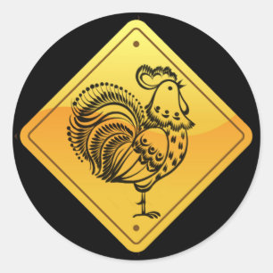 Sticker de passage de poulets