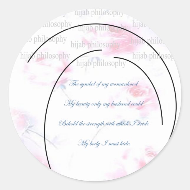 Sticker de philosophie du hijab (Devant)