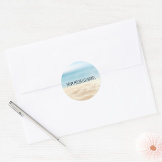 Sticker de plage pour fermer une enveloppe