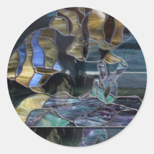 Sticker de poisson en verre tendu