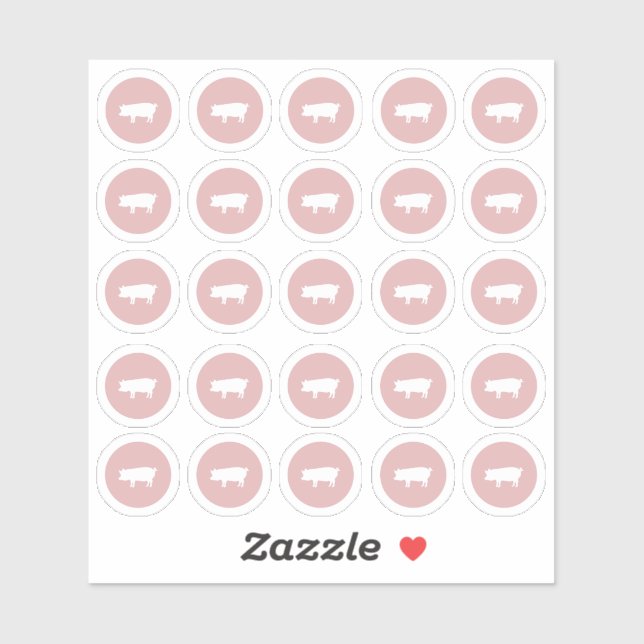 Sticker de porc au choix du repas (Feuille)