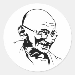 Sticker de portrait Mahatma Gandhi