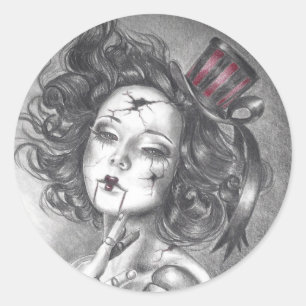 Sticker de poupée carnaval Art gothique