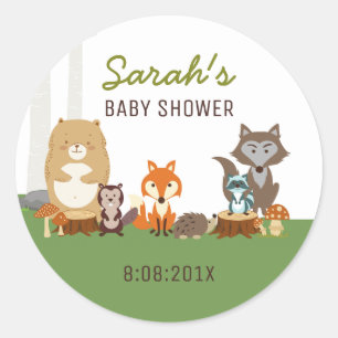Sticker de préférence pour douche bébé Woodland