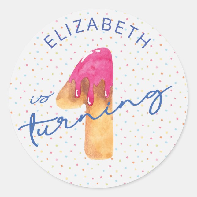 Sticker de premier anniversaire pour bonbons (Devant)