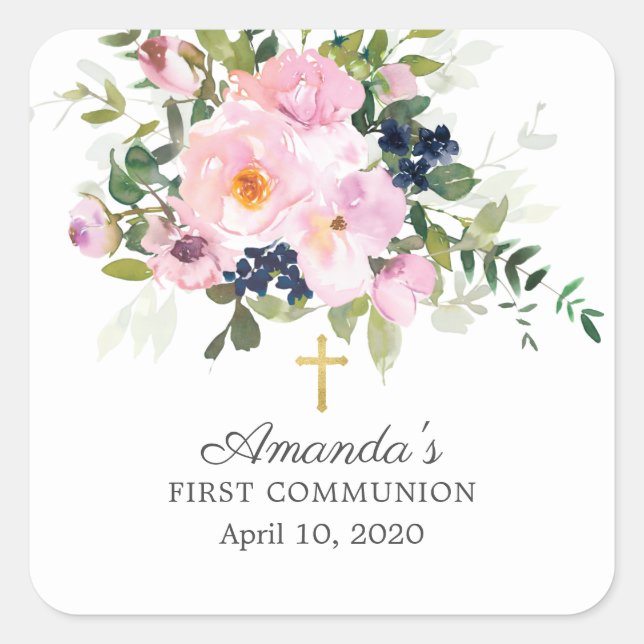 Sticker de première communion pour les Roses et le (Devant)