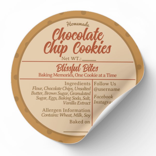 Sticker de produits faits maison sur mesure Étique (Créateur téléchargé)