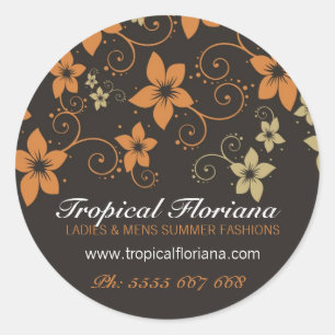 Sticker de promotion commerciale Tropical Floral