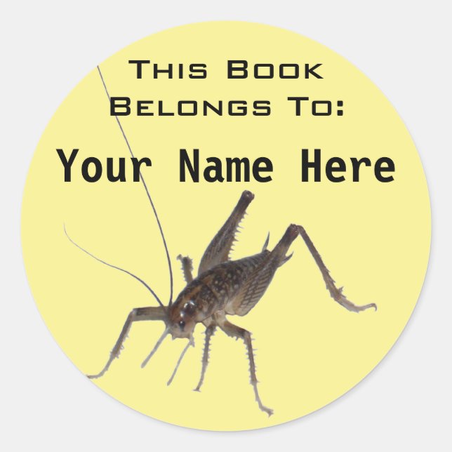 Sticker de propriété du livre de cricket (#4) (Devant)