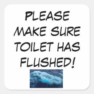 Sticker de rappel de rinçage des toilettes