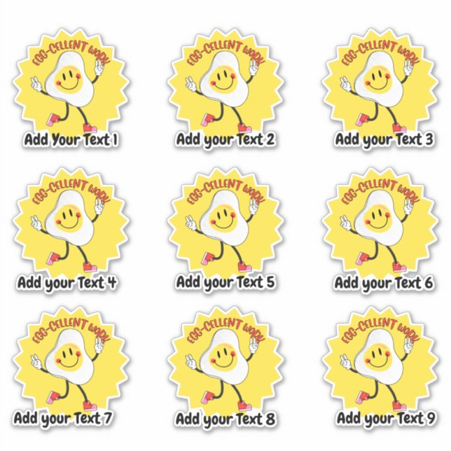 Sticker de récompense pour enseignant de nourritur (Devant)