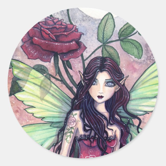 Sticker de Rose de nuit par Molly Harrison (Devant)