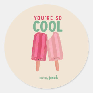 Sticker de Saint Valentin été de mignonne Popsicle