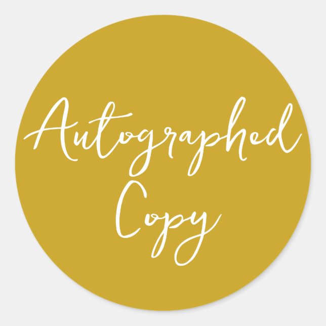 Sticker de script Gold de copie autographié (Devant)