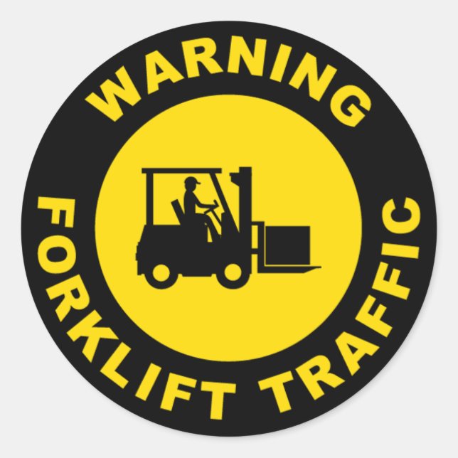 Sticker de sécurité pour tracteur de chariot éléva (Devant)