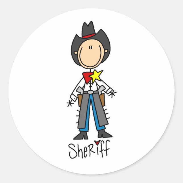 Sticker de silhouette Sheriff (Devant)