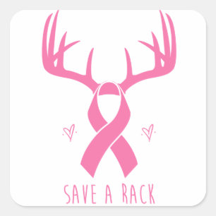 Sticker de soutien contre le cancer du sein en rac