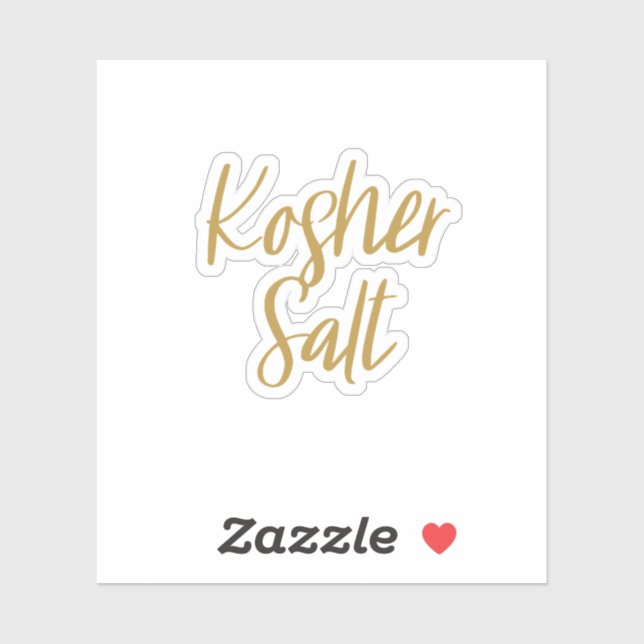 Sticker de stockage de sel Kosher (Feuille)