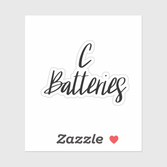 Sticker de stockage des piles C (Feuille)