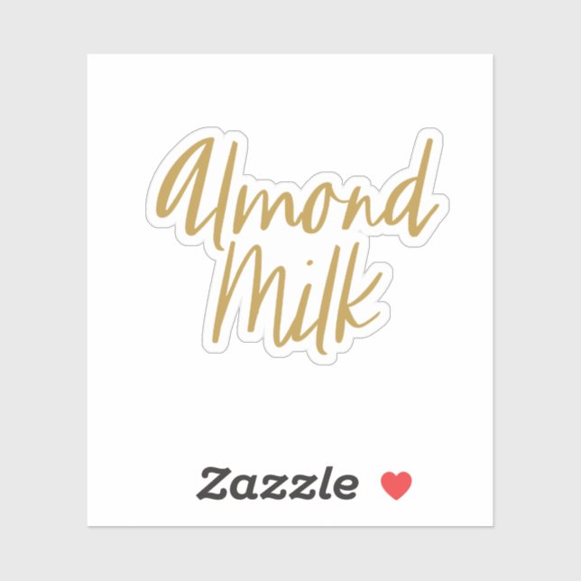 Sticker de stockage du lait d'amande (Feuille)