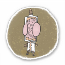 Sticker de style de livre de bande dessinée Dr Bra