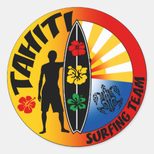 Sticker de surf Tahiti