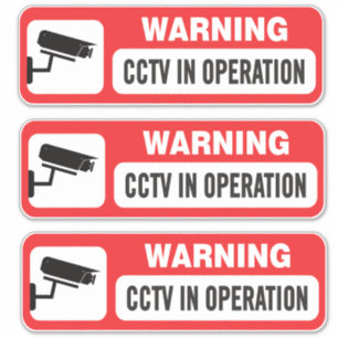Sticker de surveillance vidéo en opération