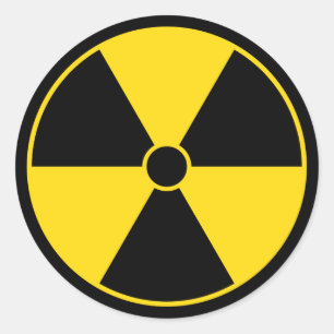 Sticker de symbole de rayonnement