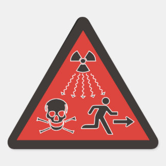 Sticker de symbole de rayonnement