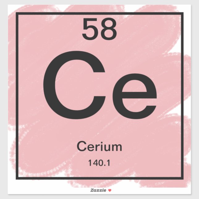 Sticker de table périodique - Cerium (Feuille)
