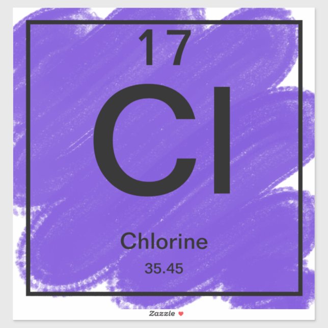 Sticker de table périodique - Chlorine (Feuille)